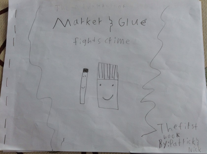 Marker and Glue Fight Crime. The first book By: Patrick & Nick